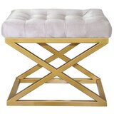 Atelier Del Sofa Capraz - Gold, White GoldWhite Pouffe u