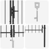  Dvoja vrata Woerden Siva 299,5 x 174,5 cm Čelik | shoptok.hr