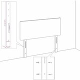  Uzglavlje s ušima tamnoplavo 147x16x78/88 cm baršunasto | shoptok.hr