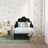  Okvir kreveta za malu djecu s naslonom Crna 70 x 140 cm Baršun | shoptok.hr