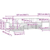  Set vanjskih sofa 6 kom. Prirodna i bež Smeđa | Shoptok.si