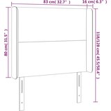  Uzglavlje s ušima plavo 83x16x118/128 cm od tkanine | shoptok.hr