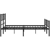  Metalni okvir kreveta uzglavlje i podnožje crni 120x200 cm | shoptok.hr