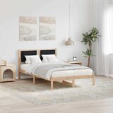 vidaXL Konstrukcija postelje Črna 120 x 200 cm Masivno borovo les | Shoptok.si