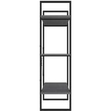 Ormarić za knjige s 3 razine sivi 100 x 30 x 105 cm od borovine | shoptok.hr