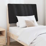  Tapecirani uzglavlje Crna 75 cm Čvrsto borovo drvo Slike