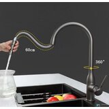 EYN Izvlečna kuhinjska armatura | Pipa KS15174 — Gunmetal siva | Shoptok.si
