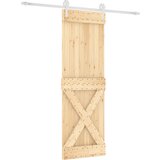 vidaXL Drsna vrata s kompletom vodil 70x210 cm trdna borovina, (20804567) | Shoptok.si
