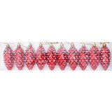  Božićna kuglica s četinicom 40 pcs Crvena Plastika | shoptok.hr