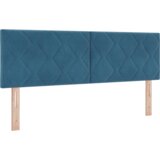  Okvir za krevet s madracem Tamno plavi 140x200 cm Baršun | shoptok.hr