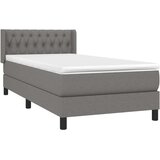  Box spring postelja z vzmetnico temno siva 90x190 cm blago, (20725404) | Shoptok.si