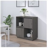  Komoda siva 74 x 35 x 80 cm od masivne borovine | shoptok.hr