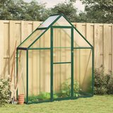 vidaXL Rastlinjak z okvirjem zelen 169x58x195 cm aluminij | Shoptok.si