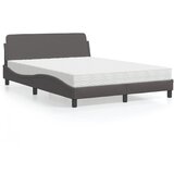 vidaXL Krevet s madracem sivi 140x190 cm od umjetne kože | shoptok.hr