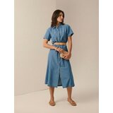 Sinsay Traper midi haljina s materijalnim remenom | shoptok.hr