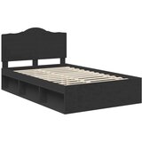  Konstrukcija postelje Črna 120 x 200 cm Masivno borovo les, (5000102482) | Shoptok.si