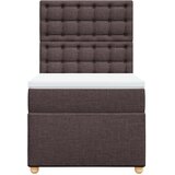  Krevet s oprugama i madracem tamnosmeđi 90 x 190 cm od tkanine | shoptok.hr
