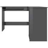  Kutni radni stol visoki sjaj sivi 120 x 140 x 75 cm od iverice | shoptok.hr