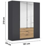 Boxxx Omara Za Oblačila Davoa, Barva Grafita, Barva Hrasta Slike