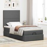  Otomanski okvir kreveta s madraca tamnosivi 90x190cm tkanine | shoptok.hr