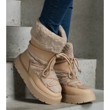 Gemre Beige insulated lace-up snow boots decorated with fur Istiss | Shoptok.si