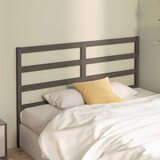  Uzglavlje za krevet sivo 126 x 4 x 100 cm od masivne borovine | shoptok.hr