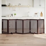  Vrata za pse s vratašcima 6 panela sklopiva 300 cm drvo topole | shoptok.hr