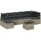  Set od 9 dijelova za vrtne sofe s jastučićima sivi poli ratan dvosjedna vrtna sofa s jastučićima sivi poli ratan Cijene