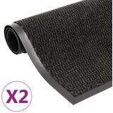 vidaXL Otirači za prašinu 2 kom pravokutni čupavi 40 x 60 cm crni Cijene