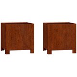  Sadilice s nogama 2 kom boja hrđe 30x30x30 cm od čelika COR-TEN | shoptok.hr