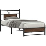 vidaXL Posteljni okvir brez vzmetnice hrast 75x190 cm inženirski les | Shoptok.si
