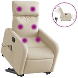  The Living Store Električni masažni naslanjač s funkcijo vstajanja krem - Električni Masažni Naslanjač S Funkcijo Vstajanja, (21447201) | Shoptok.si