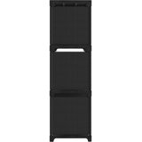 Police za izlaganje s 9 kocki crne 103x30x107,5 cm od tkanine | shoptok.hr