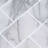  Subway pločica 10 pcs Bijeli mramor 30 x 30 cm Poliuretan i PET | shoptok.hr