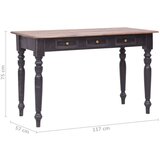  Radni stol s 3 ladice 117 x 57 x 75 cm masivno drvo mahagonija - starinskaa smeđa | shoptok.hr