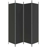 vidaXL Paravan 4-delni 200x200 cm črno blago | Shoptok.si
