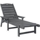  Ležaljka na suncu Svjetlosiva 53x162x98.5 cm HDPE | shoptok.hr