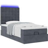 vidaXL okvir kreveta s madracima tamnosivi 90x200cm baršunasti | shoptok.hr