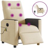 vidaXL Električni masažni stol krem blago, (21824486) | Shoptok.si
