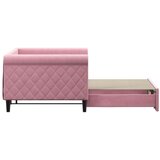  Dnevni krevet na razvlačenje ružičasti 90 x 200 cm baršunasti | shoptok.hr