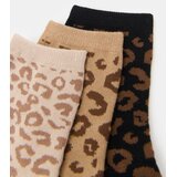 Sinsay Pamučne čarape s leopard uzorkom 3 pack | shoptok.hr