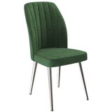 Hanah home set trpezarijskih stolica Platinum 4 kom, kaki zelena tkanina Jerry, hromirane metalne noge | Eponuda.com