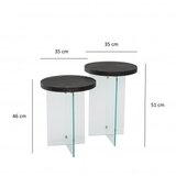 Hanah home set stolova serenity 2 anthracite transparent | ePonuda.com