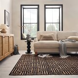 Flair Rugs Ročno tkana preproga iz mešanice jute v črni in naravni barvi 200x290 cm Meander Jute – | Shoptok.si
