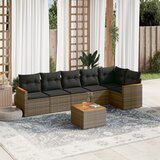 vidaXL 7-dijelni set vrtnih sofa sivi od poliratana | shoptok.hr