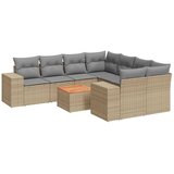  9-dijelni set vrtnih sofa s jastucima bež od poliratana | shoptok.hr