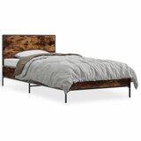 Furnova Posteljni okvir dimljeni hrast 75x190 cm inž. les in kovina, (21934506) | Shoptok.si