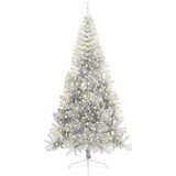  Umjetno predsvijetljeno božićno drvce Srebrno 210 cm PET | shoptok.hr