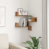  Zidna kutna polica staro drvo 40x40x49,5 cm konstruirano drvo | shoptok.hr
