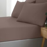 Catherine Lansfield Tamno smeđa plahta s gumom 185x200 cm So Soft Non Iron &amp;ndash; Slike